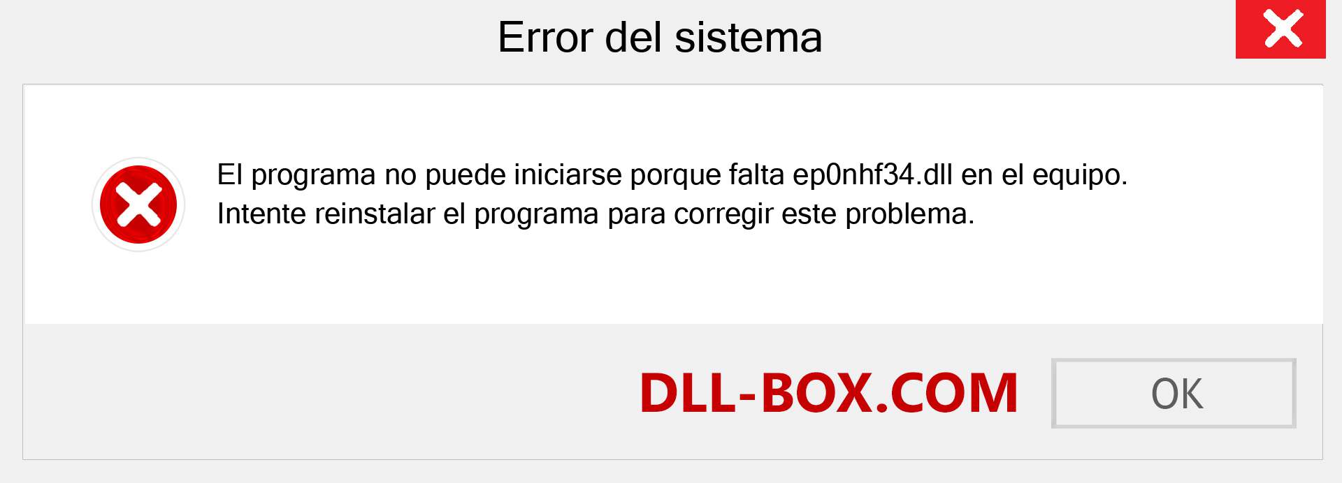 ¿Falta el archivo ep0nhf34.dll ?. Descargar para Windows 7, 8, 10 - Corregir ep0nhf34 dll Missing Error en Windows, fotos, imágenes